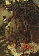 John William Waterhouse The Orange Gatherers oil painting artist